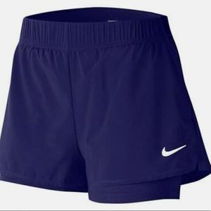 Nike womens court flex tennis shorts w/ built-in spandex